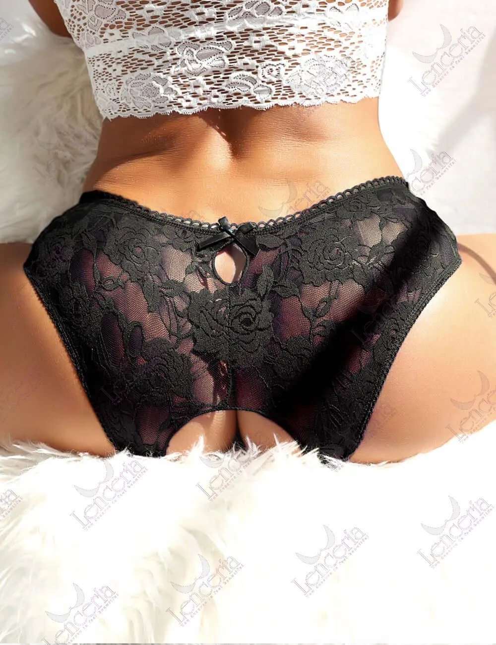 Allure Crotchless Black Panty - extremely sexy (a37)