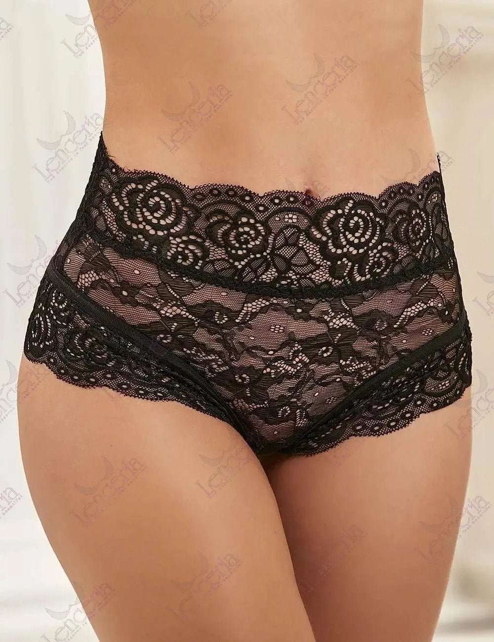 Black high waist lace panty - extremely sexy (a24)