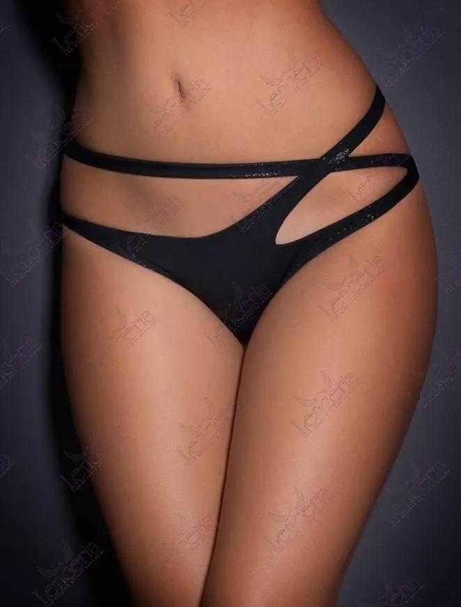 Abierta strappy black panty thong - extremely sexy (a29) Lenceria.pk