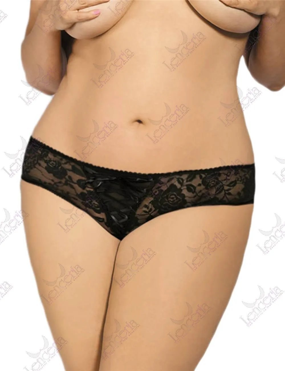 Allure Crotchless Black Panty - extremely sexy (a37) Lenceria.pk