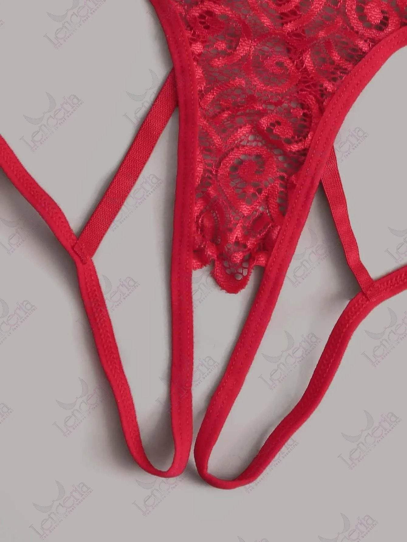 Allure crotchless panty thong - extremely sexy (a44) S(6-8) Red