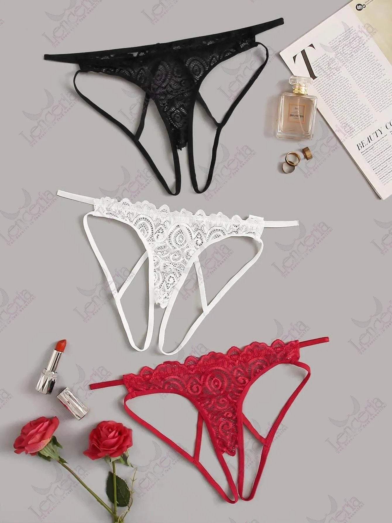 Allure crotchless panty thong - extremely sexy (a44)