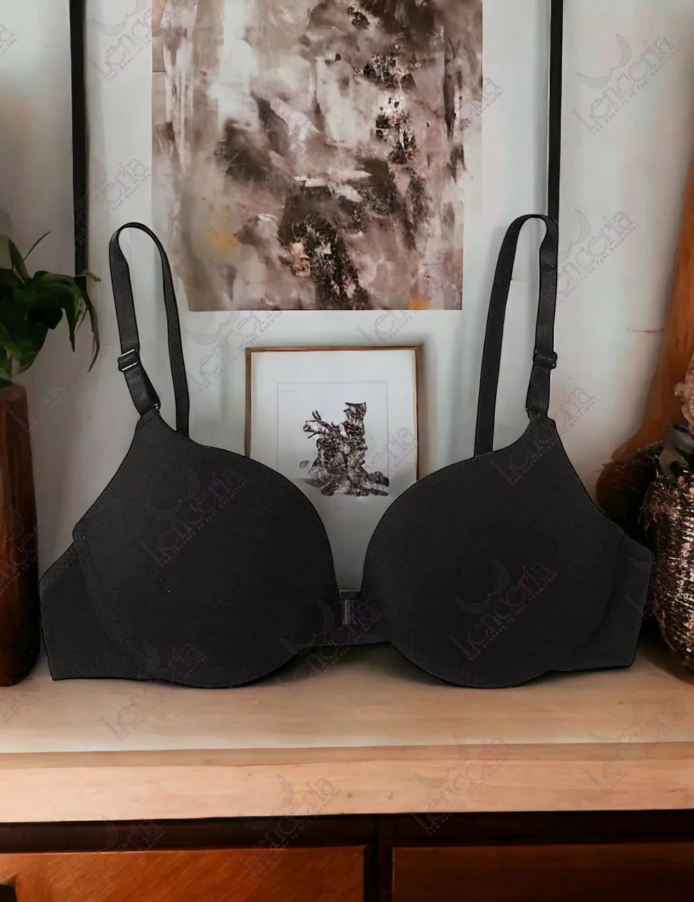 Cheriee everyday essentials lightly padded black bra - extremely cute (c49)