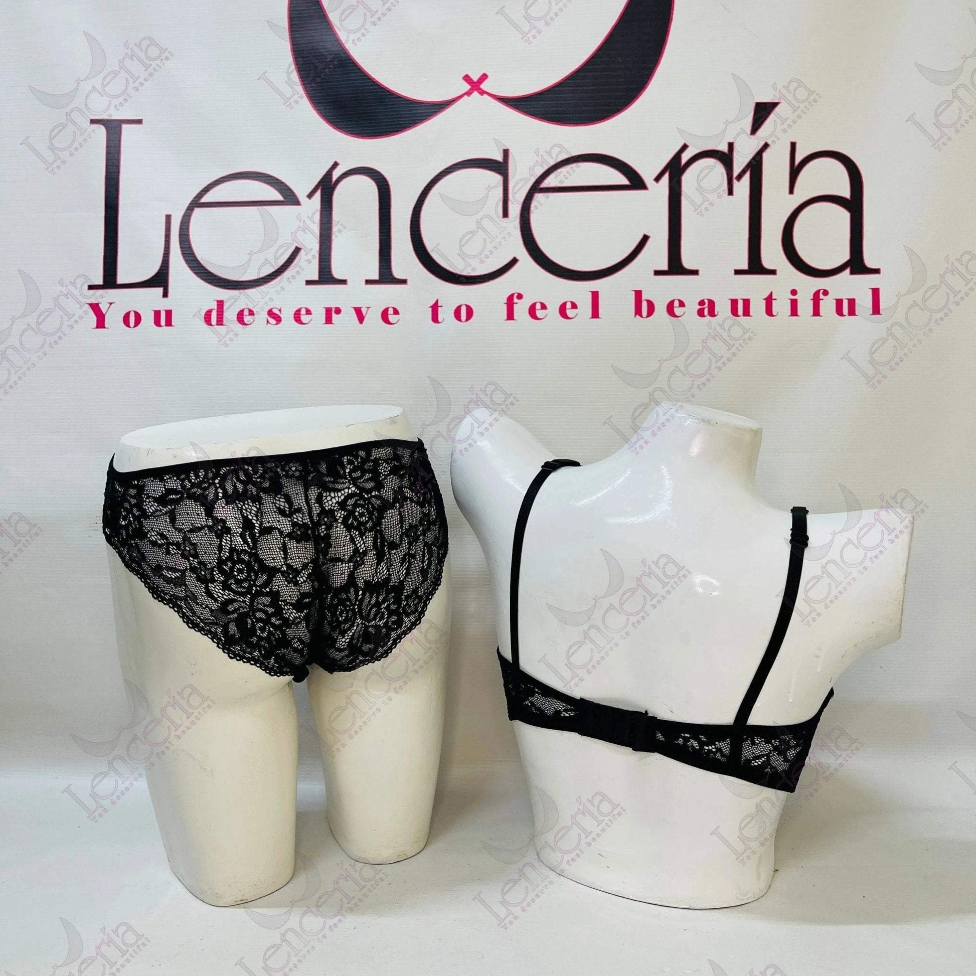 Cheriee nocte velvet & embroidered lingerie set - extremely beautiful (c73) - Lenceria-lingerie.pk