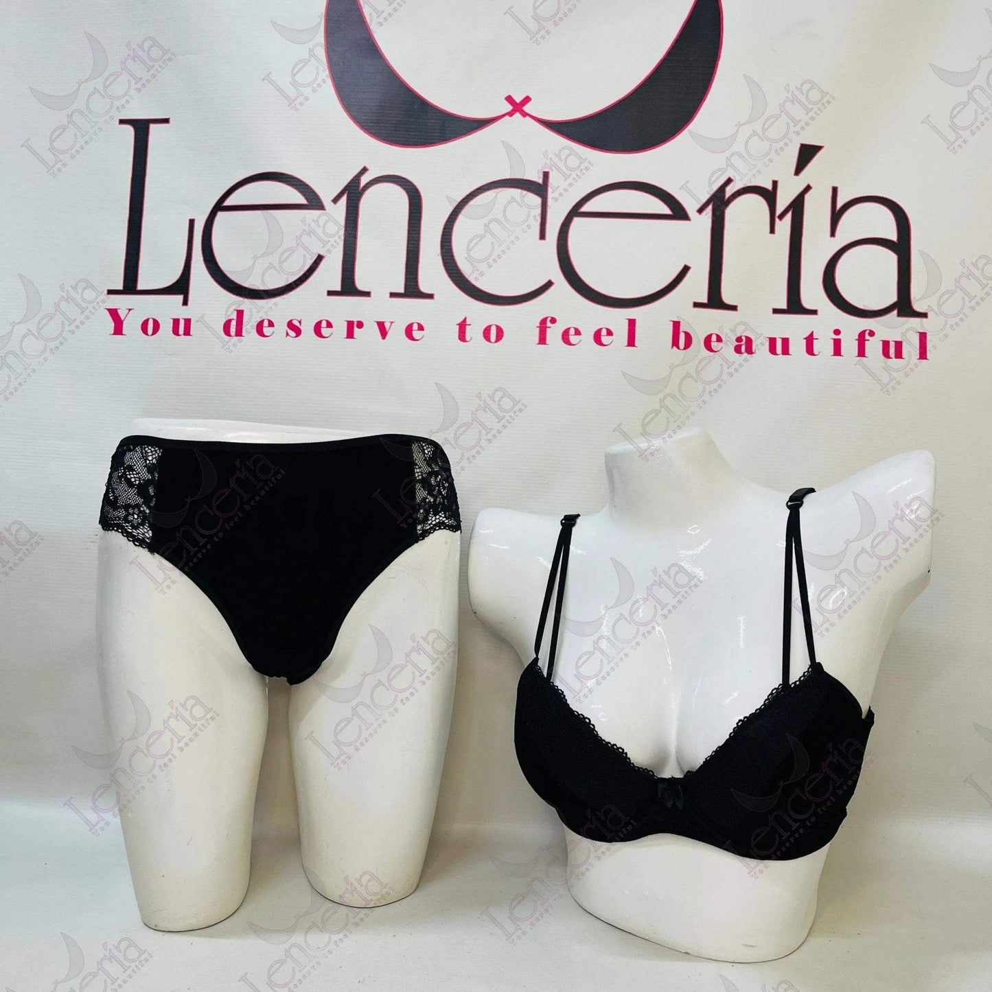 Cheriee nocte velvet & embroidered lingerie set - extremely beautiful (c73) - Lenceria-lingerie.pk