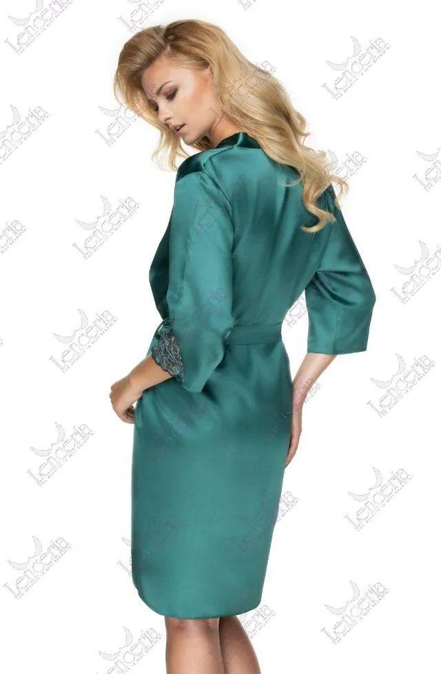 Lenceria Italian silk emerald green dressing gown - extreme luxury (s1) Lenceria.pk Pakistan