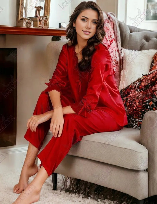 Buy Long Silk Gown Ladies Sleepwear Online in Pakistan