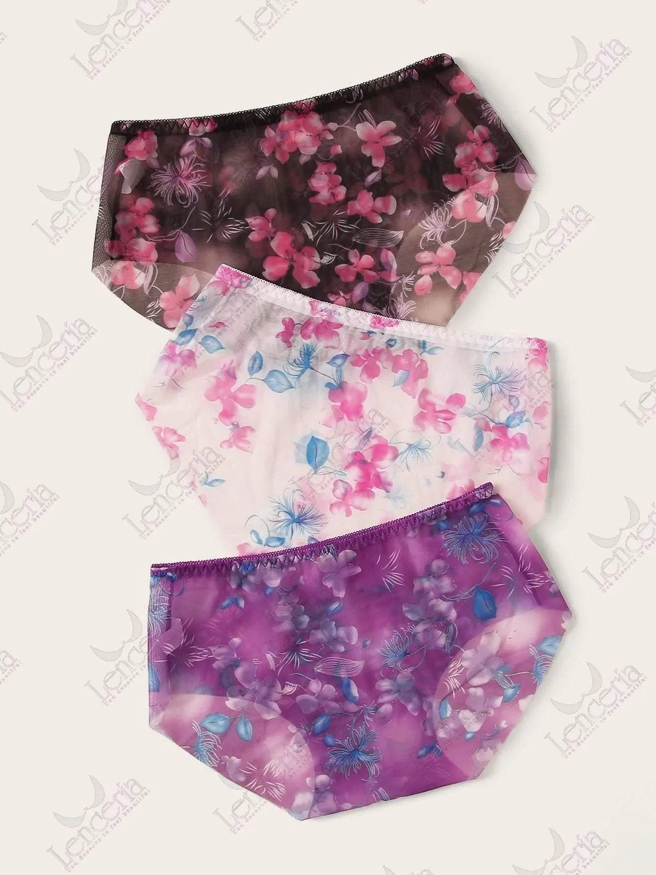 Pack of 3 Fleur lightweight panties very cute (u42) lenceria-lingerie.pk
