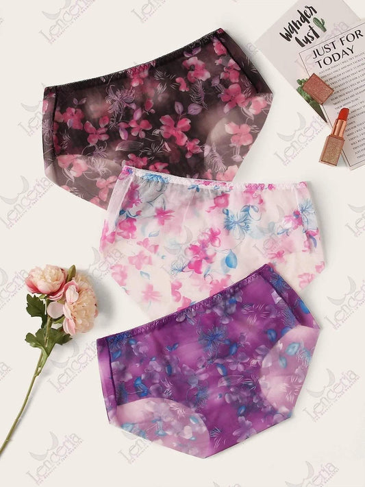 Pack of 3 Fleur lightweight panties very cute (u42) S(6-8) 3 in one pack