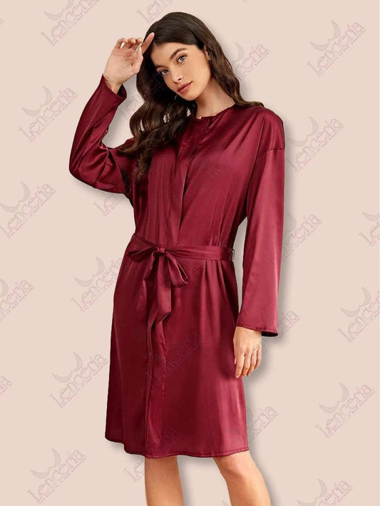 Voluptuousa fonce red robe - very elegant (m3) lenceria-lingerie.pk